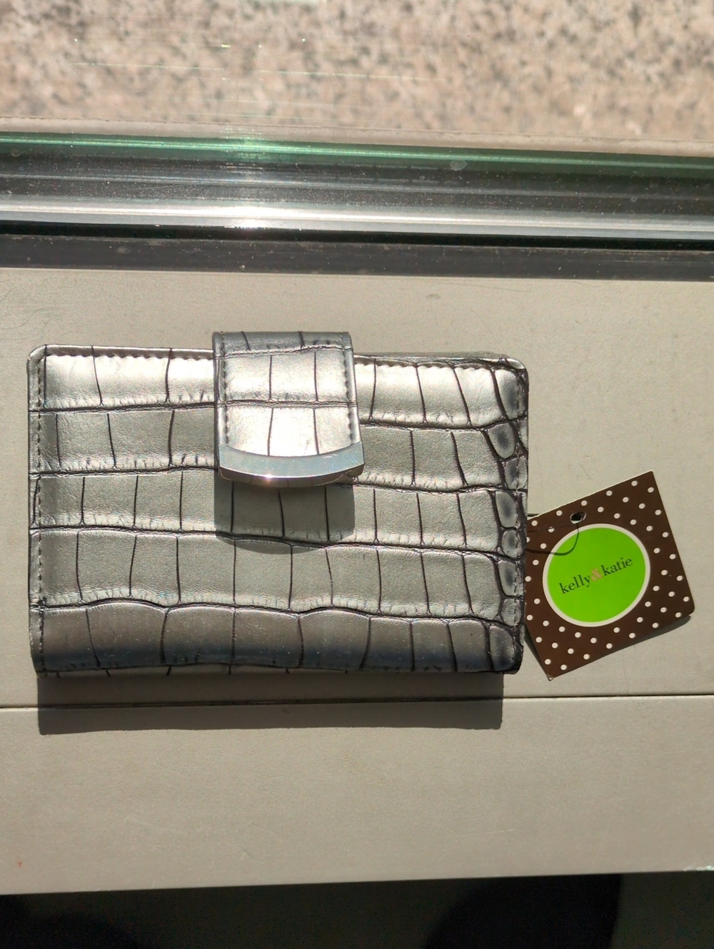 Kelly & Katie Metallic Silver Wallet
